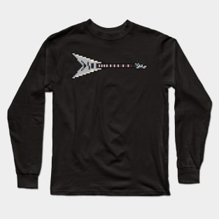 Pixel Silver King Flying V Guitar Long Sleeve T-Shirt